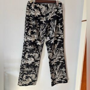 Black Renaissance Printed Pants